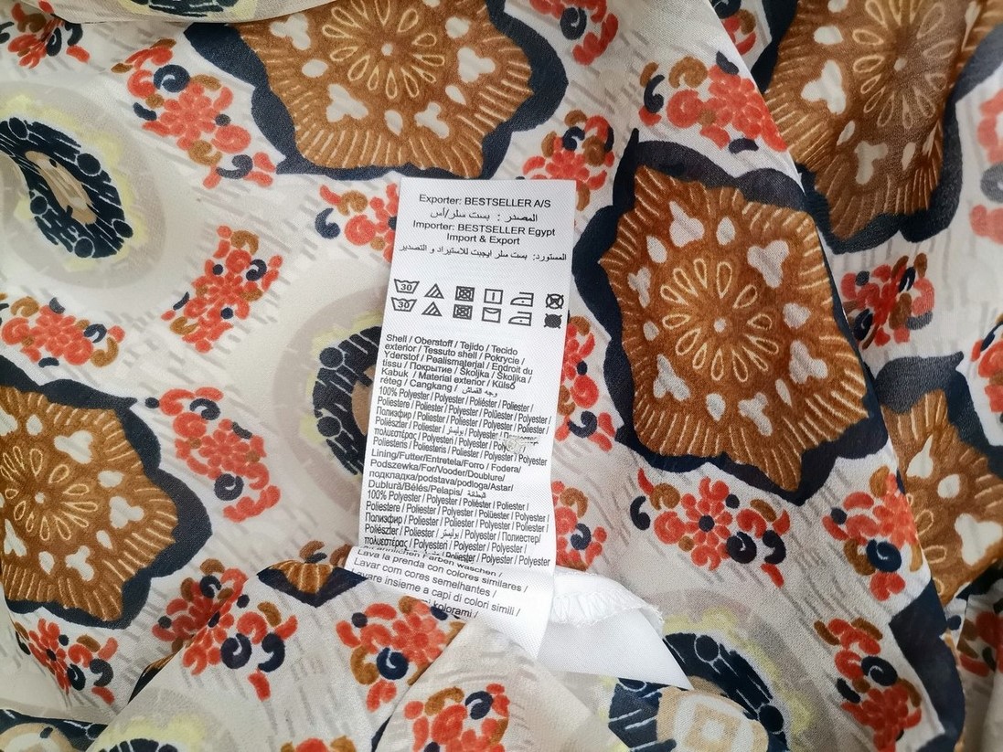 Vero moda Rozmiar XS Kolor Brązowy Okrągły dekolt Bluzka Krótki rękaw