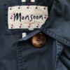 Monsoon Rozmiar 46/48 Kolor Granatowy Płaszcz Długi rękaw Materiał Bawełna 100%