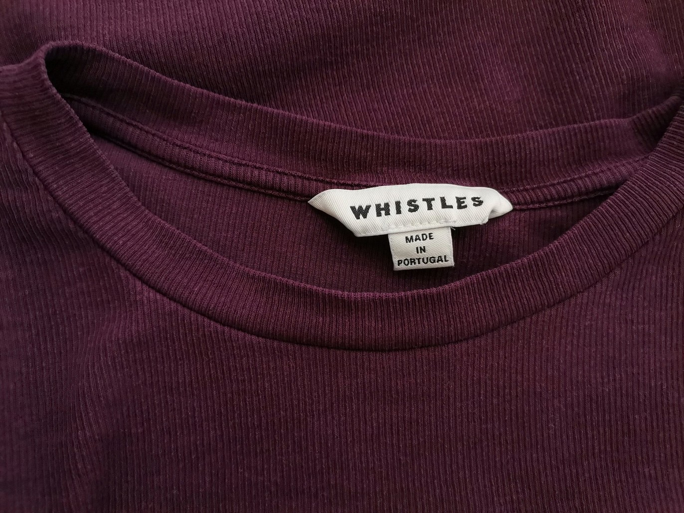 IMG_20220322_121848.jpg Whistles Rozmiar 12 (40) Kolor Fioletowy Crew Neck Bluzka Długi rękaw Materiał Lyocell