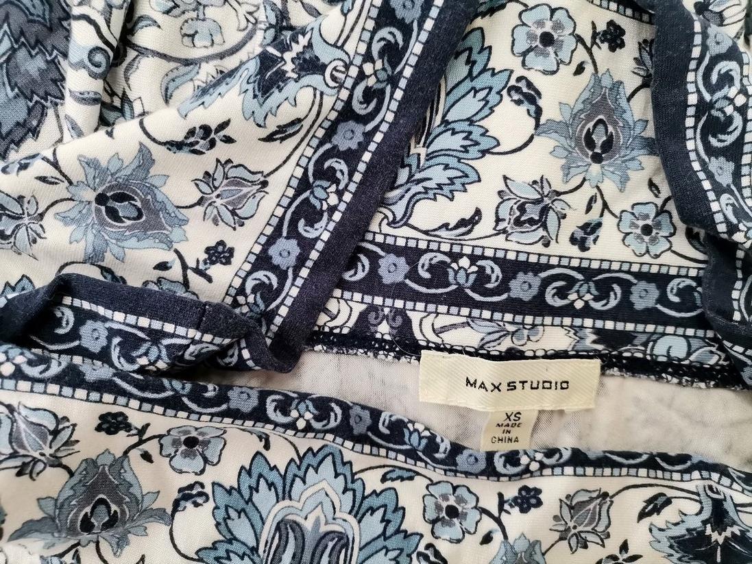 IMG_20220322_130426_r1.jpg Max Studio Rozmiar XS Kolor Granatowy Spodnie Casual Materiał Rayon