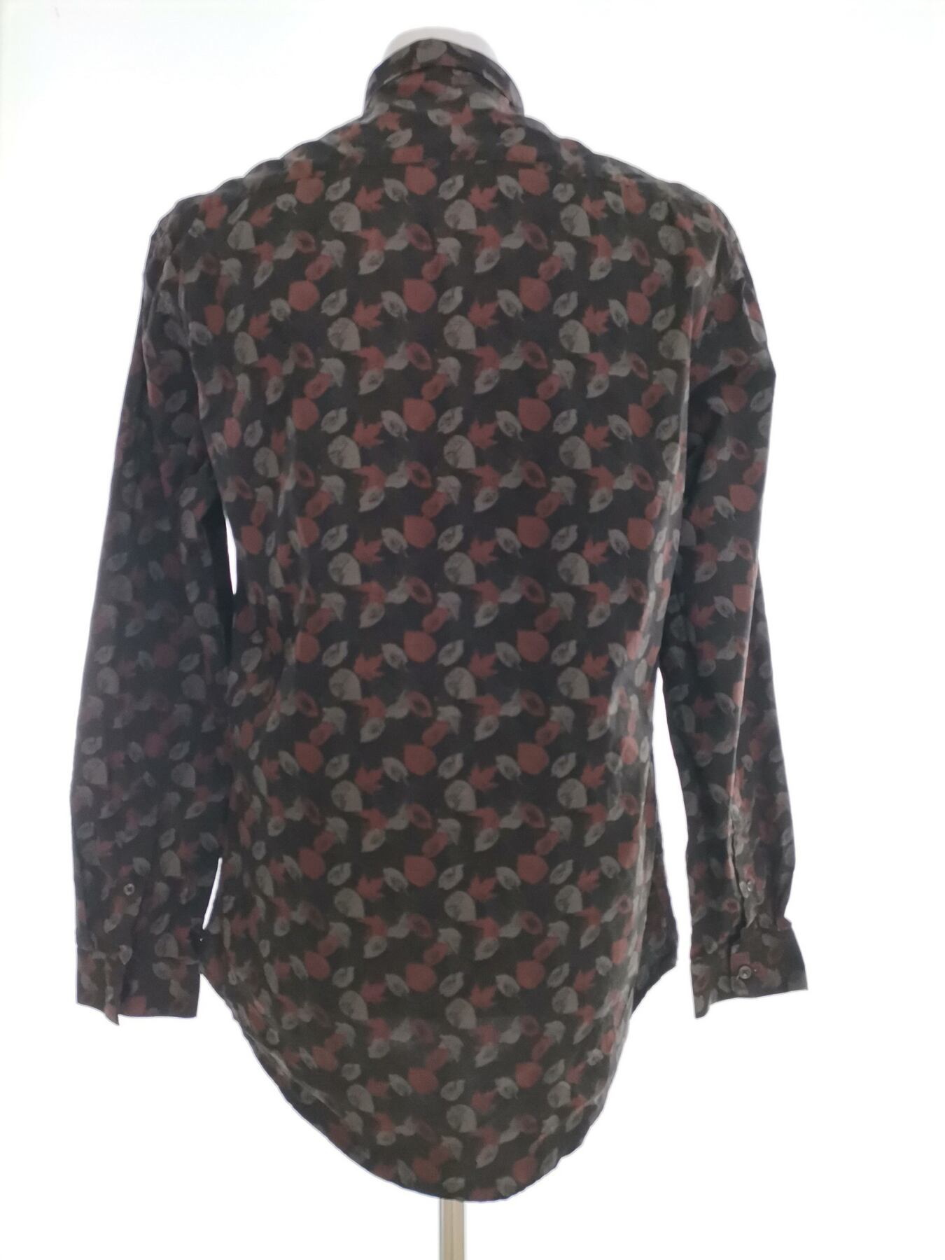 IMG_20220324_092828.jpg Zara Rozmiar XL Kolor Czarny Kołnierz Męska Koszula Casual Długi rękaw Materiał Bawełna 100%