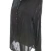 Hunkydory Rozmiar L Kolor Czarny Crew Neck Bluzka Popover Guziki Długi rękaw Materiał Bawełna 100%