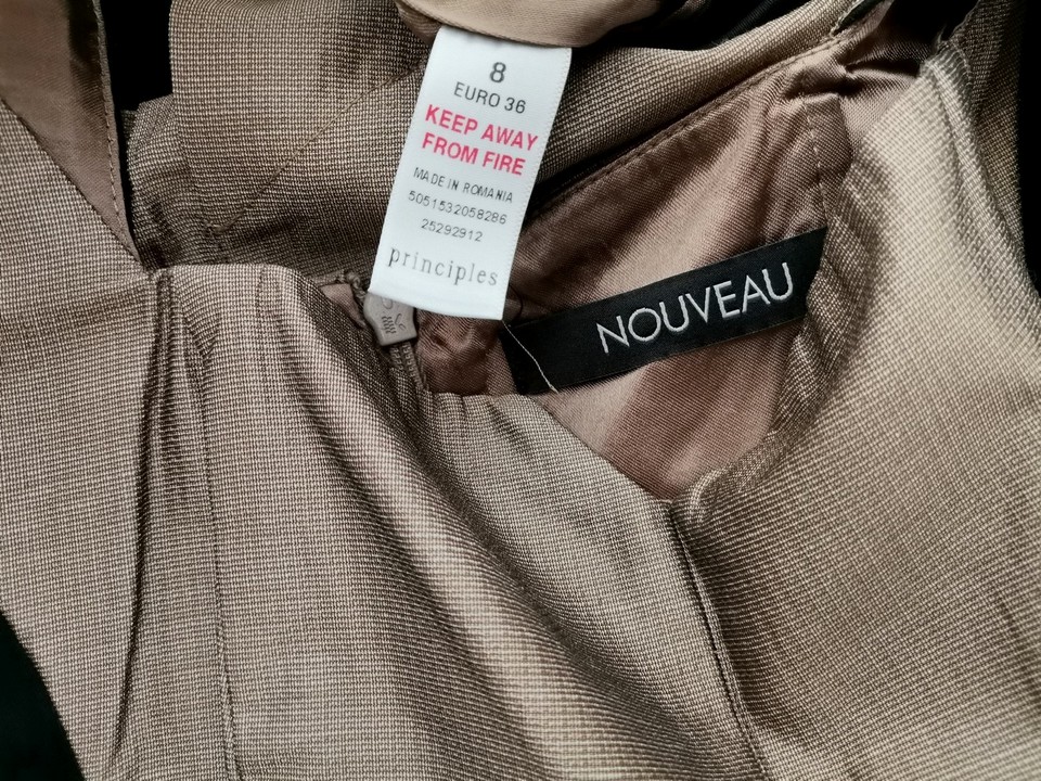 NOUVEAU Rozmiar 8 (36) Kolor Beżowy Kwadratowy dekolt Suknia Balowa Sukienka Wieczorowa Krótki rękaw Do Kolan NOUVEAU Rozmiar 8 (36) Kolor Beżowy Kwadratowy dekolt Suknia Balowa Sukienka Wieczorowa Krótki rękaw Do Kolan