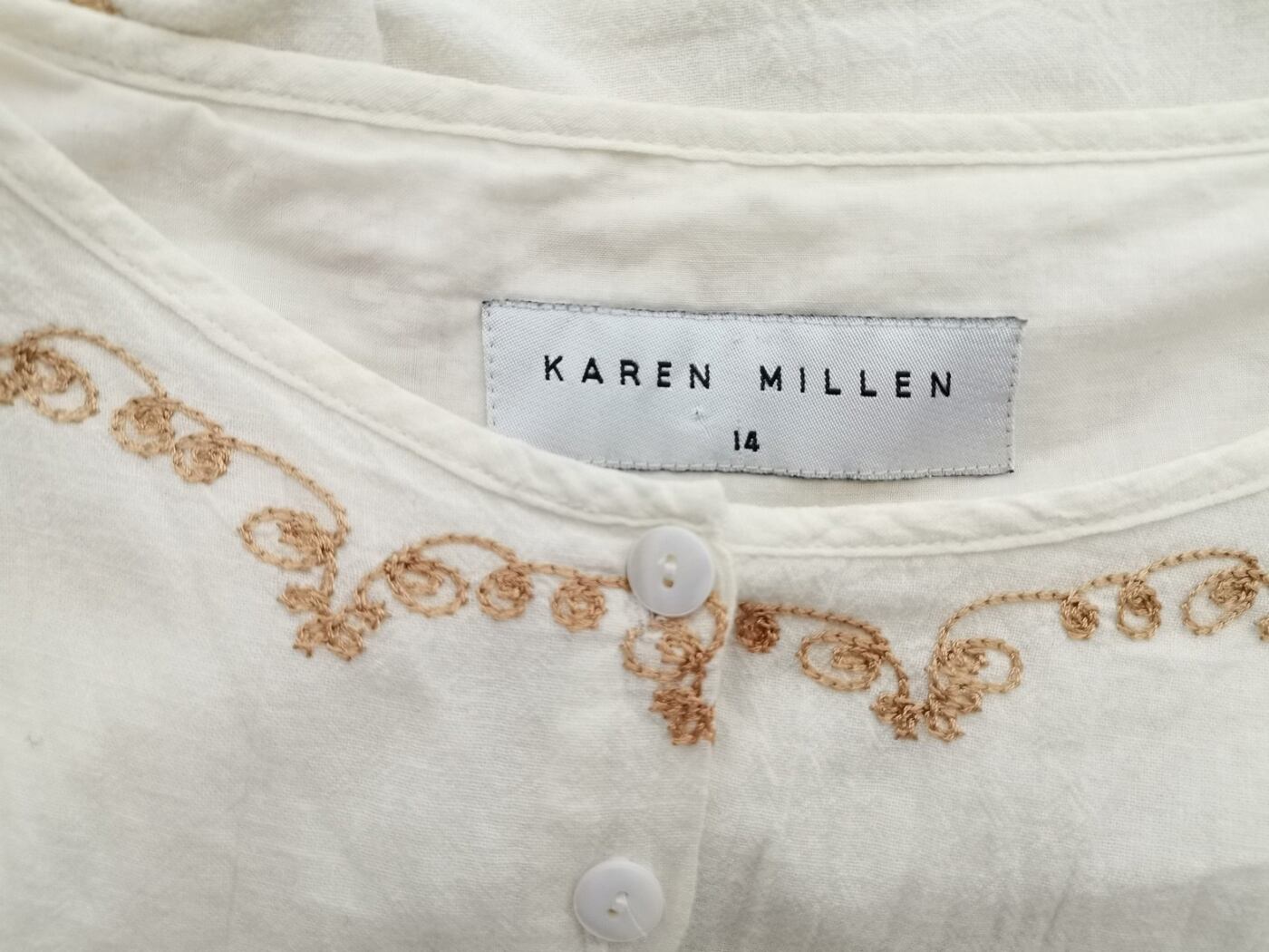 IMG_20220324_140110.jpg Karen MILLEN Rozmiar 14 (42) Kamizelka Bezrękawnik Materiał Bawełna 100%
