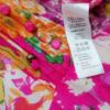 CELLBES Rozmiar 50/52 Kolor Różowy Keyhole Crew Neck Sukienka Prostokątna Rękaw 3/4 Do Kolan Materiał Wiskoza 100%