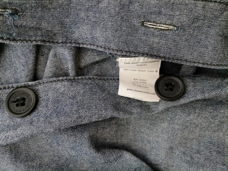 IMG_20220404_082123.jpg 22 Ventage by CHEAP MONDAY Rozmiar L Kolor Niebieski Kombinezon Spodnium Długi rękaw Materiał Bawełna 100%