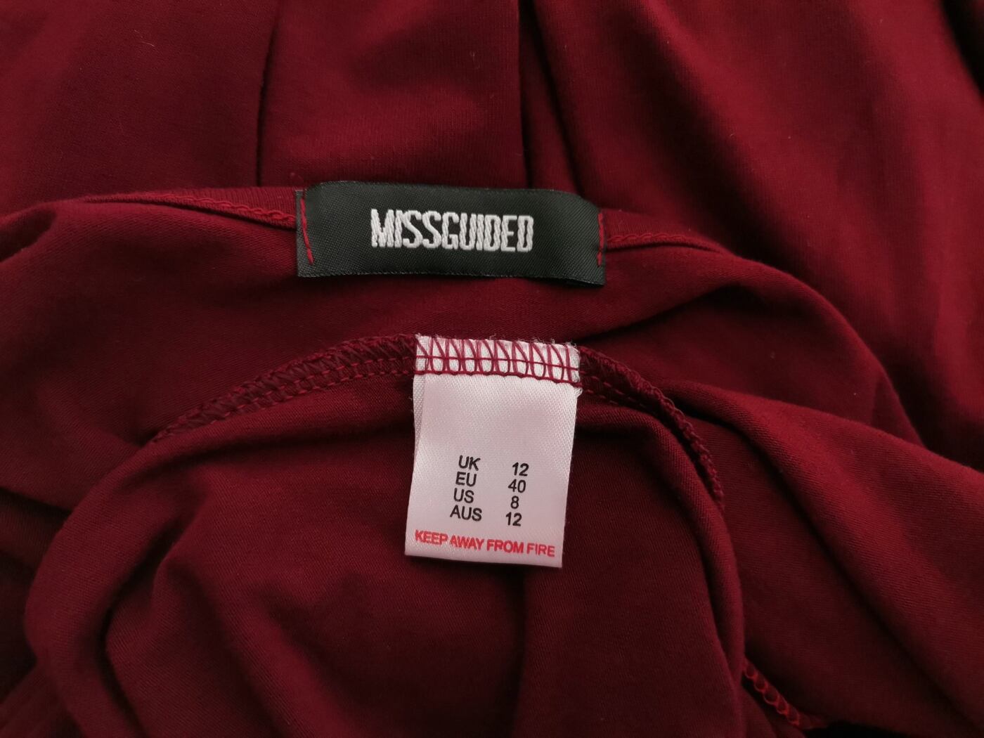 IMG_20220404_082418.jpg Missguided Rozmiar 12 (40) Kolor Bordowy Kombinezon Spodnium Długi rękaw Materiał Wiskoza