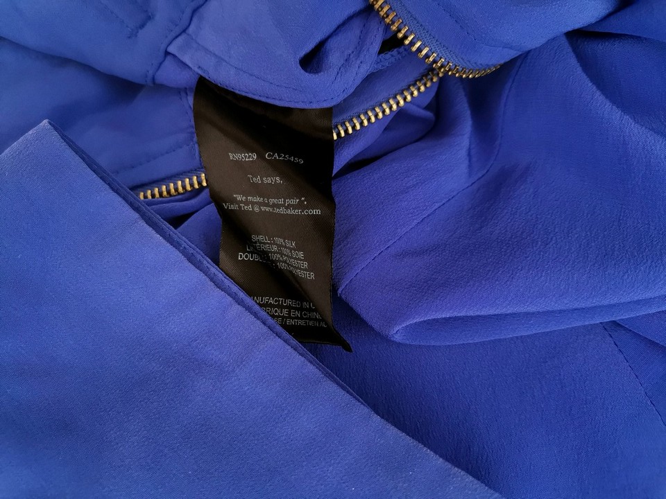 IMG_20220404_083029.jpg Ted Baker Rozmiar 3 (40) Kolor Niebieski Kombinezon Spodnium Bezrękawnik Materiał Jedwab 100%