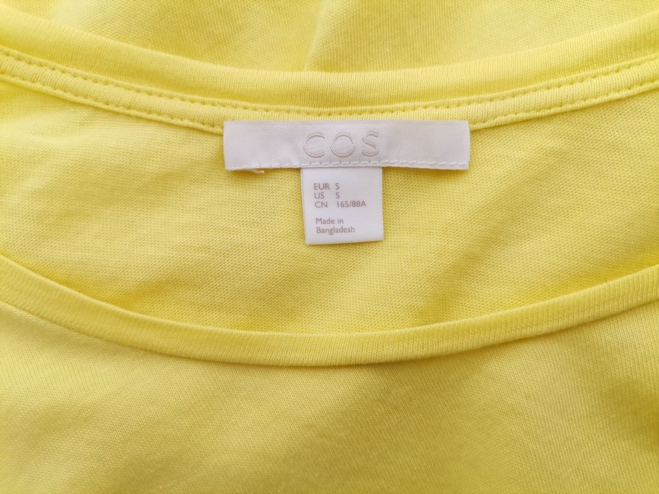 IMG_20220404_090940.jpg COS Rozmiar S Kolor Żółty Okrągły dekolt T-Shirt Krótki rękaw Materiał Bawełna 100%