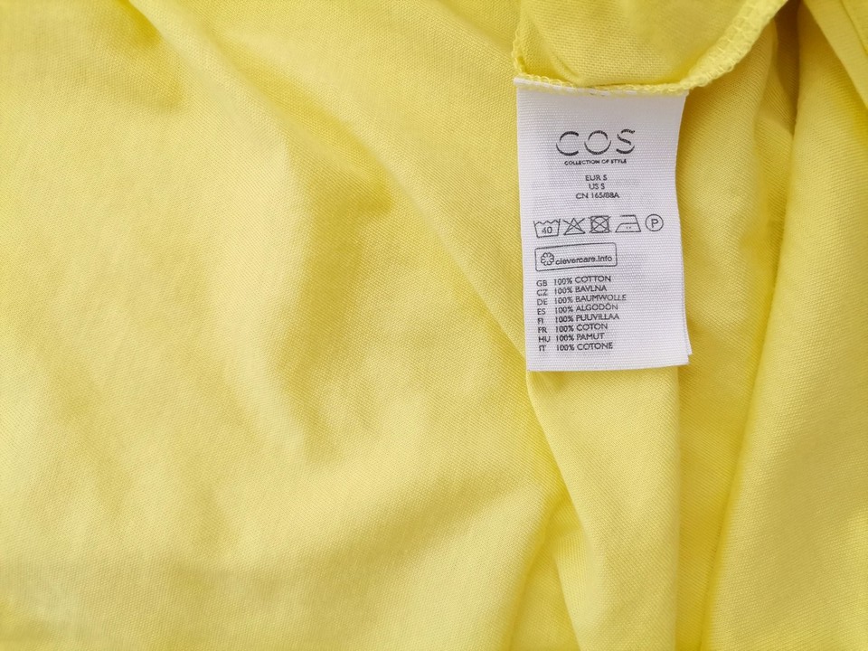 IMG_20220404_090948.jpg COS Rozmiar S Kolor Żółty Okrągły dekolt T-Shirt Krótki rękaw Materiał Bawełna 100%
