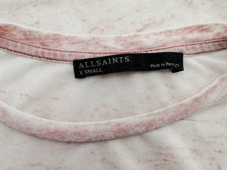 All SAINTS Rozmiar XS Kolor Kremowy Crew Neck Bluzka Krótki rękaw Materiał Bawełna