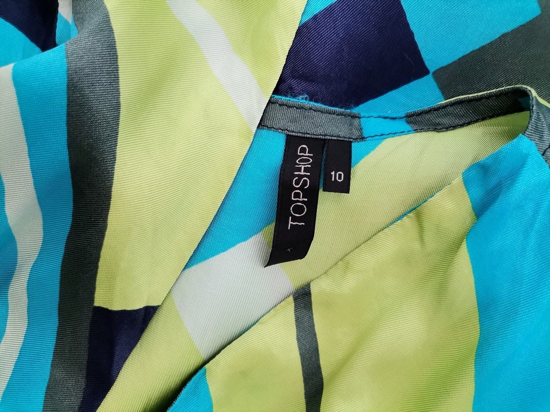Topshop Rozmiar 10 (38) Kolor Niebieski W serek Sukienka Letnia Krótki rękaw Do Kolan Materiał Wiskoza 100% Topshop Rozmiar 10 (38) Kolor Niebieski W serek Sukienka Letnia Krótki rękaw Do Kolan Materiał Wiskoza 100%