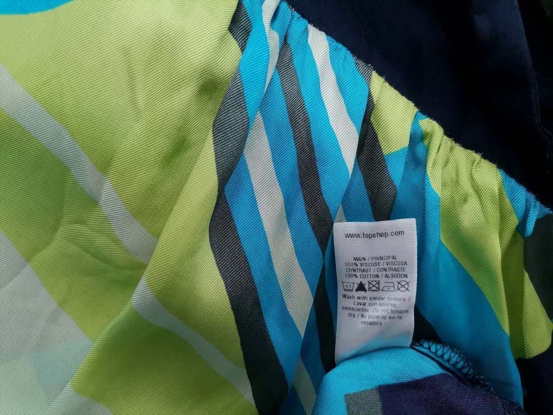 Topshop Rozmiar 10 (38) Kolor Niebieski W serek Sukienka Letnia Krótki rękaw Do Kolan Materiał Wiskoza 100% Topshop Rozmiar 10 (38) Kolor Niebieski W serek Sukienka Letnia Krótki rękaw Do Kolan Materiał Wiskoza 100%