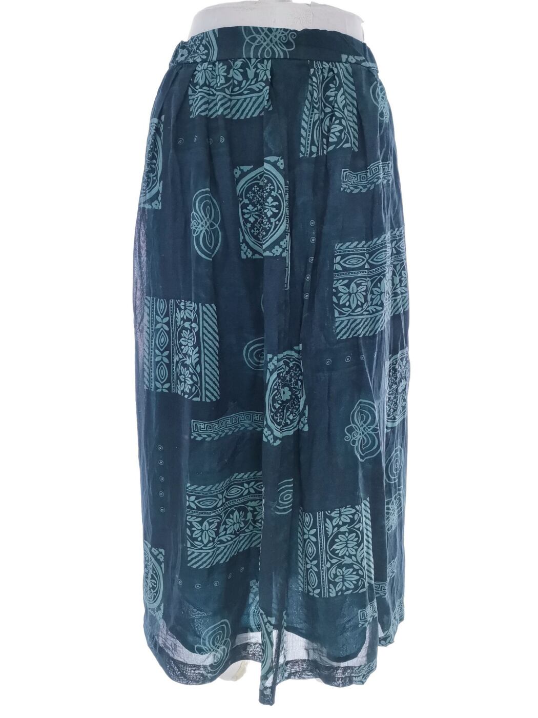 Vintage Rozmiar 18 (46) Kolor Niebieski Spódnica Maxi Długa