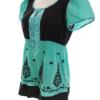 Dranella Rozmiar 36 Kolor Czarny Paisley Keyhole Crew Neck Bluzka Peplum Krótki rękaw Materiał Jedwab