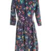 Lindy Bop Vintage Rozmiar 12 (38) Kolor Fioletowy W łódkę Sukienka Sheath Rękaw 3/4 Do Kolan Materiał Bawełna