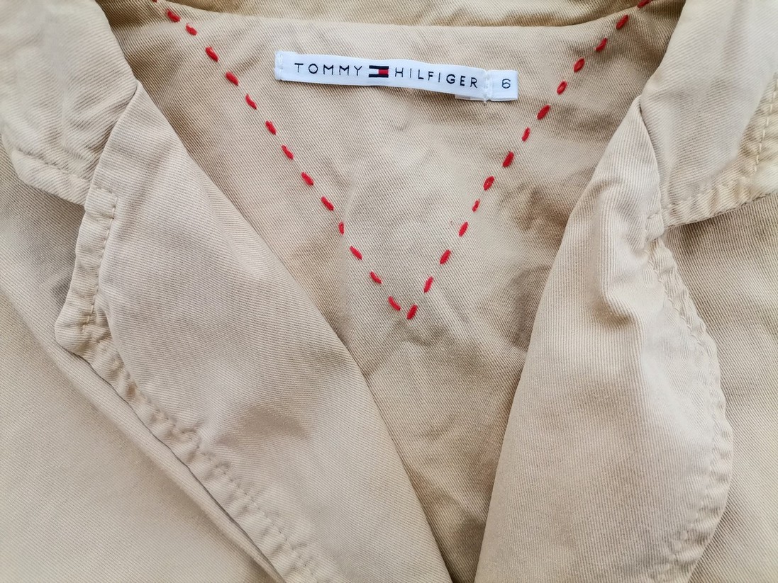 IMG_20220411_120111.jpg Tommy hilfiger Rozmiar 6 (34) Kolor Kremowy Kołnierz Żakiet z zapięciem Długi rękaw Materiał Bawełna 100%