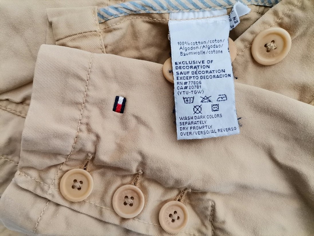 IMG_20220411_120135.jpg Tommy hilfiger Rozmiar 6 (34) Kolor Kremowy Kołnierz Żakiet z zapięciem Długi rękaw Materiał Bawełna 100%