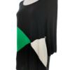Emilio Valentino Rozmiar XL Kolor Czarny Okrągły dekolt Tunika Bluzka Rękaw 3/4 Materiał Rayon