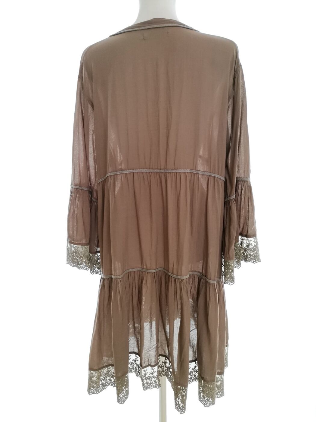 Rosebud Rozmiar XL Kolor Brązowy W serek Tunika Bluzka Rękaw 3/4 Materiał Wiskoza Rosebud Rozmiar XL Kolor Brązowy W serek Tunika Bluzka Rękaw 3/4 Materiał Wiskoza
