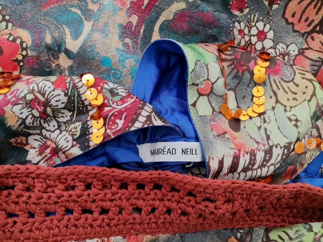 Mairéad Neill Rozmiar 8 (36) Kolor Kolorowa Halter Sukienka Letnia Bezrękawnik Midi Mairéad Neill Rozmiar 8 (36) Kolor Kolorowa Halter Sukienka Letnia Bezrękawnik Midi