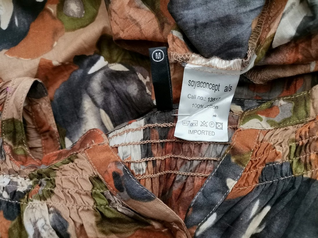 Soyaconcept Rozmiar M Kolor Brązowy Split Crew Neck Tunika Popover Bluzka Długi rękaw Materiał Bawełna 100% Soyaconcept Rozmiar M Kolor Brązowy Split Crew Neck Tunika Popover Bluzka Długi rękaw Materiał Bawełna 100%