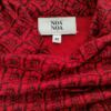 Noa noa Rozmiar XS Kolor Czerwony Drapowany dekolt Bluzka Zawijana Długi rękaw Materiał Tencel