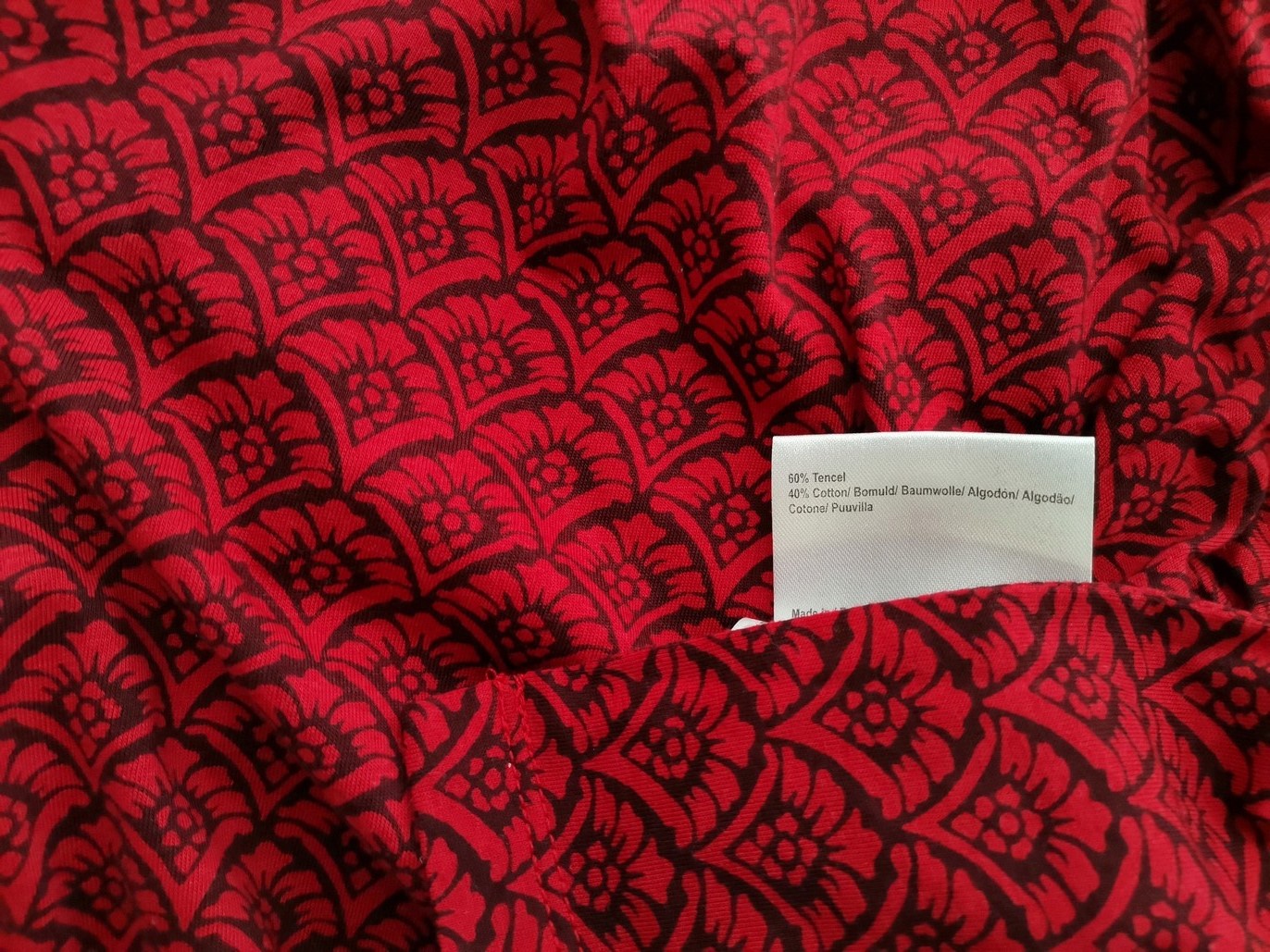 IMG_20220412_124553.jpg Noa noa Rozmiar XS Kolor Czerwony Drapowany dekolt Bluzka Zawijana Długi rękaw Materiał Tencel
