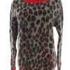Guess Rozmiar M Kolor Szary Panterka Crew Neck Sweter Długi rękaw Gruba dzianina