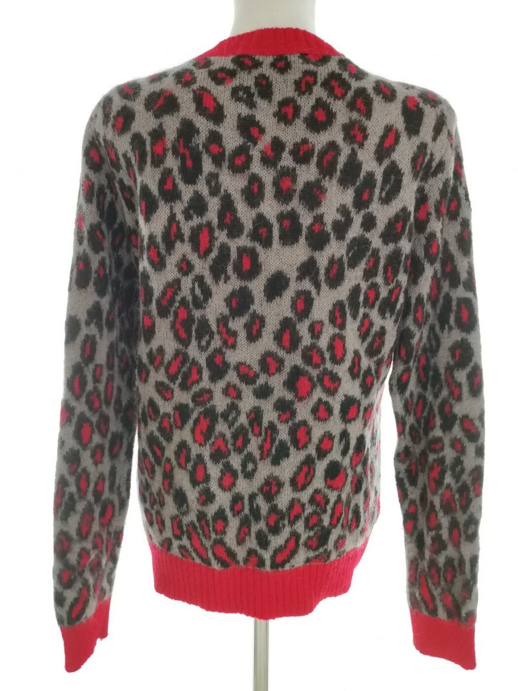 IMG_20220413_122146.jpg Guess Rozmiar M Kolor Szary Panterka Crew Neck Sweter Długi rękaw Gruba dzianina