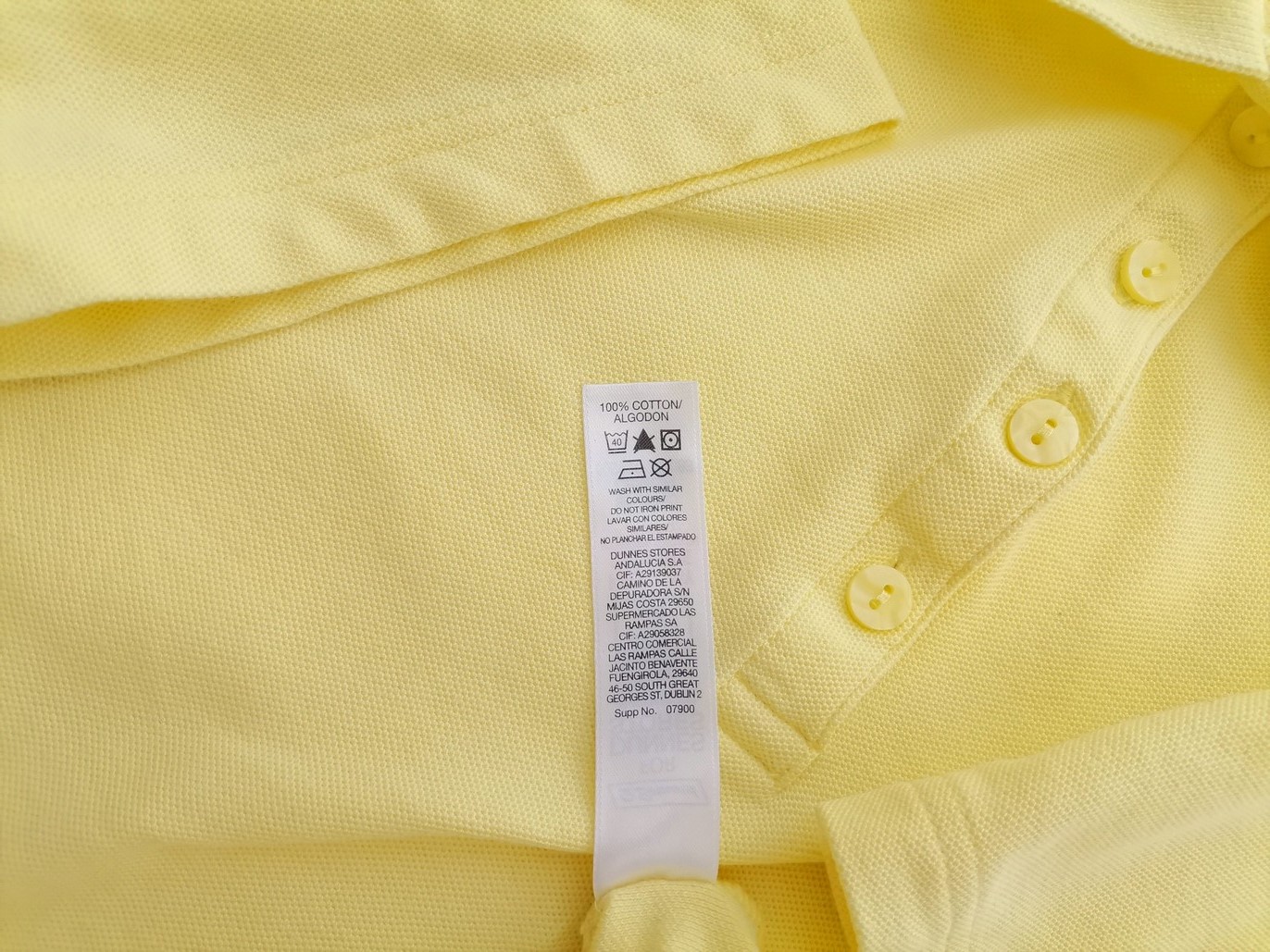 IMG_20220413_141800.jpg Dunnes stores Rozmiar 16 (44) Kolor Żółty Kołnierz Koszulka Polo Krótki rękaw Materiał Bawełna 100%