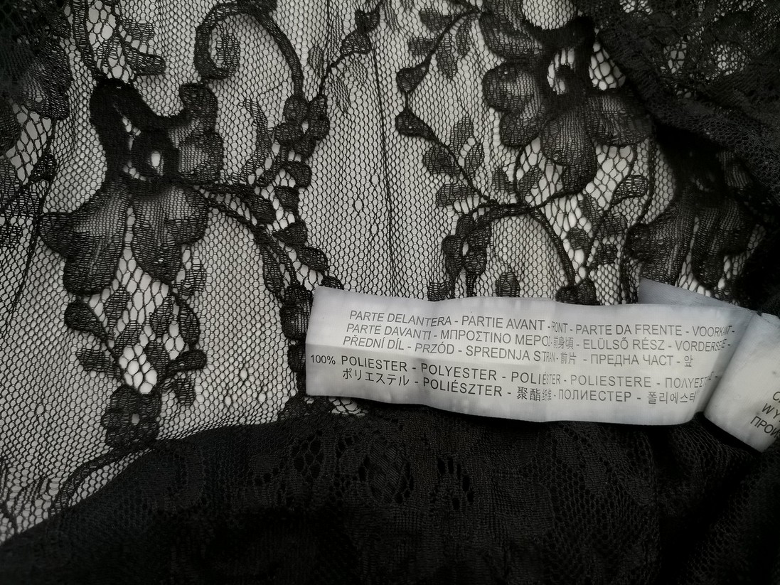 IMG_20220414_114108.jpg Zara Rozmiar S Kolor Czarny Kołnierz Bluzka Zapinana Krótki rękaw