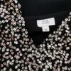 River island Rozmiar 10 (36) Kolor Czarny W serek Bluzka Krótki rękaw
