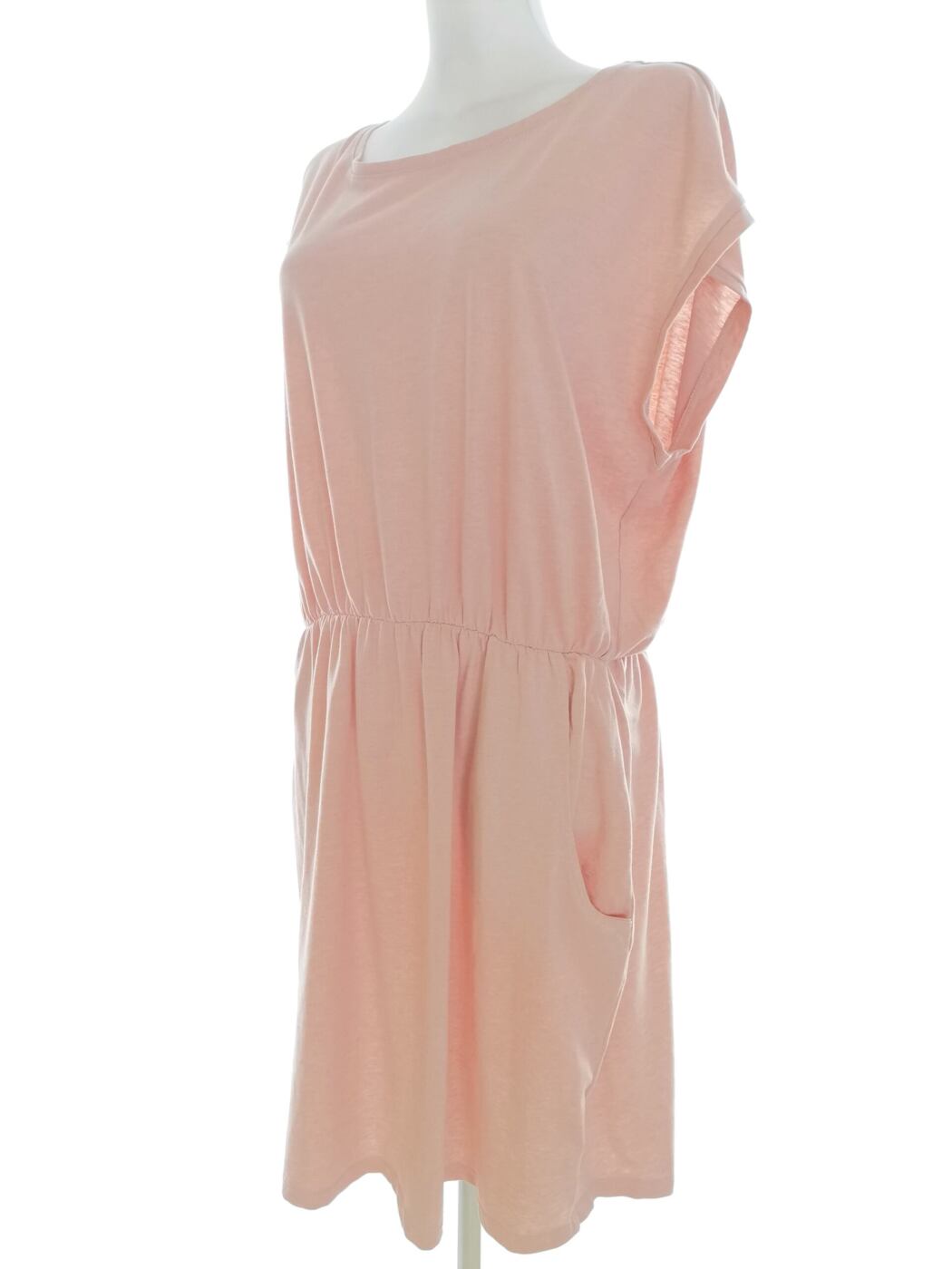 157 Angelology Rozmiar XL Kolor Pudrowy Róż W łódkę Sukienka Sheath Krótki rękaw Midi 157 Angelology Rozmiar XL Kolor Pudrowy Róż W łódkę Sukienka Sheath Krótki rękaw Midi