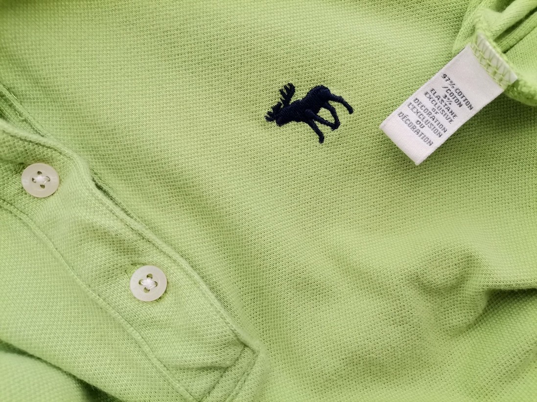 IMG_20220414_132047.jpg ABERCROMBIE & FITCH Rozmiar M Kolor Zielony Kołnierz Koszulka Polo Krótki rękaw Materiał Bawełna