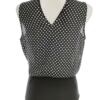 Vintage Rozmiar 38/40 Kolor Czarny Grochy Halter Bluzka Bezrękawnik