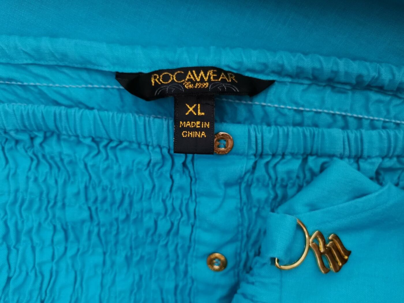 IMG_20220420_111005.jpg Rocawear Rozmiar XL (40/42) Kolor Niebieski Kombinezon Spodnium Bezrękawnik Materiał Len