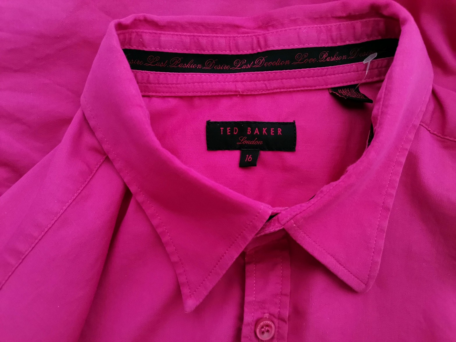 IMG_20220420_115235.jpg Ted Baker Rozmiar 16 (40) Kolor Różowy Kołnierz Męska Koszula Elegancka Długi rękaw Materiał Bawełna