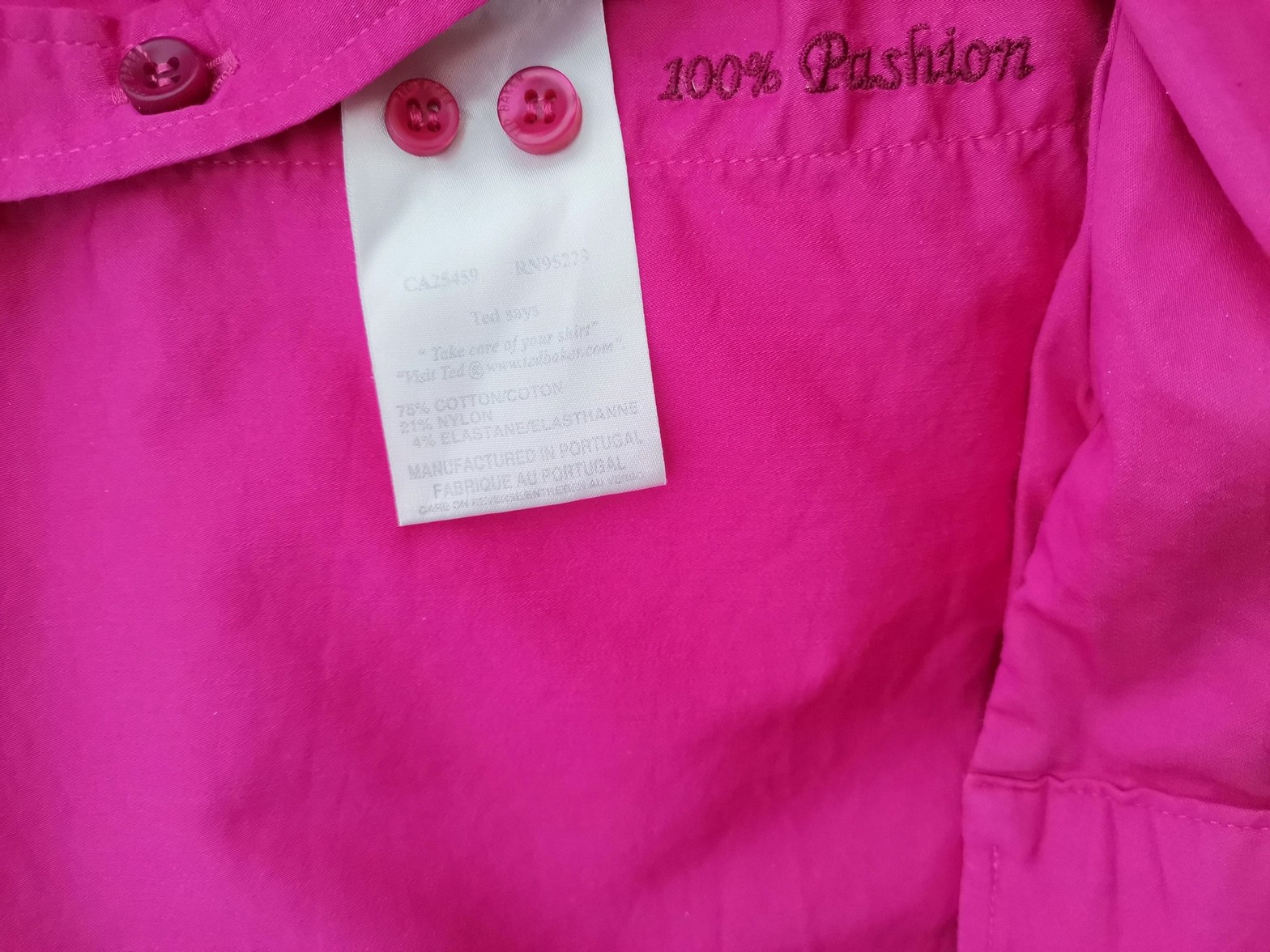 IMG_20220420_115301.jpg Ted Baker Rozmiar 16 (40) Kolor Różowy Kołnierz Męska Koszula Elegancka Długi rękaw Materiał Bawełna