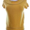 Stile Benetton Rozmiar S Kolor Żółty Crew Neck Sweter Krótki rękaw Materiał Wełna