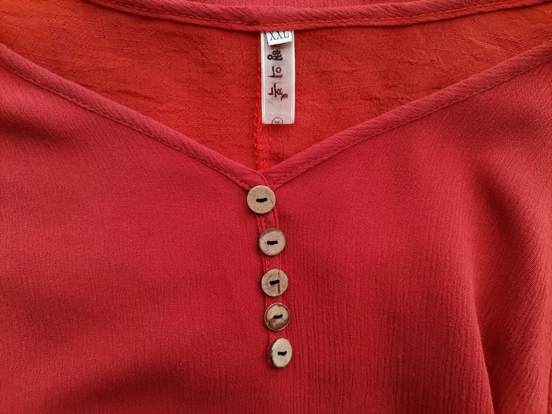Vintage Rozmiar XXL Kolor Pomarańczowy W serek Sukienka Maxi Długi rękaw Długa Vintage Rozmiar XXL Kolor Pomarańczowy W serek Sukienka Maxi Długi rękaw Długa