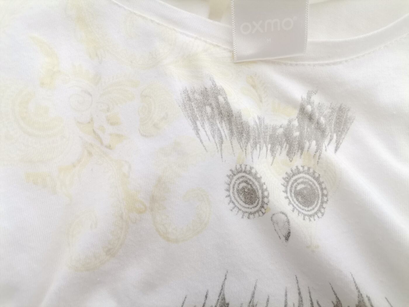 Oxmo Rozmiar 34/36 Okrągły dekolt Tunika Bluzka Krótki rękaw Oxmo Rozmiar 34/36 Okrągły dekolt Tunika Bluzka Krótki rękaw