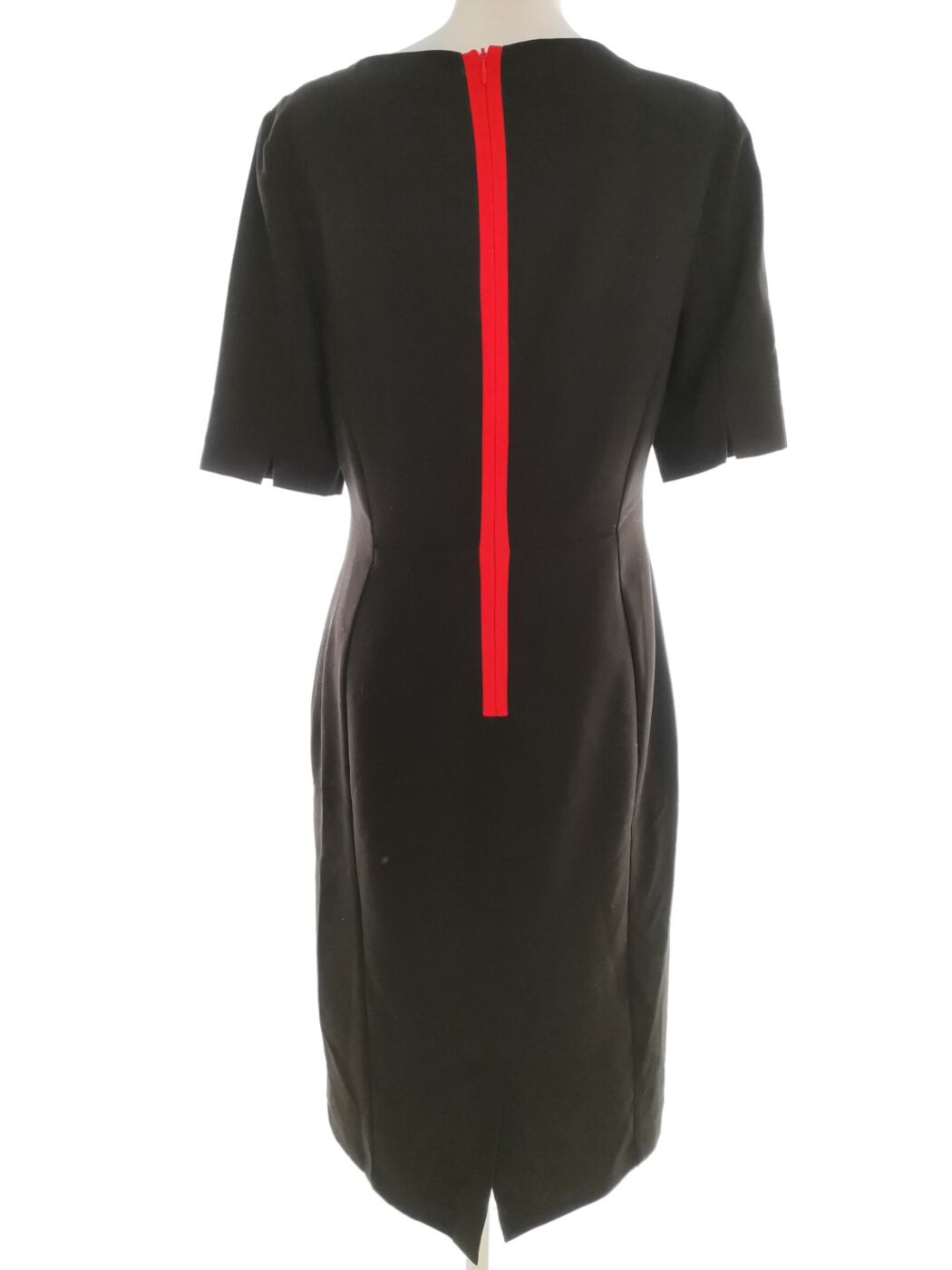 DEBENHAMS Rozmiar 12 (40) Kolor Czarny Okrągły dekolt Sukienka Sheath Krótki rękaw Midi DEBENHAMS Rozmiar 12 (40) Kolor Czarny Okrągły dekolt Sukienka Sheath Krótki rękaw Midi