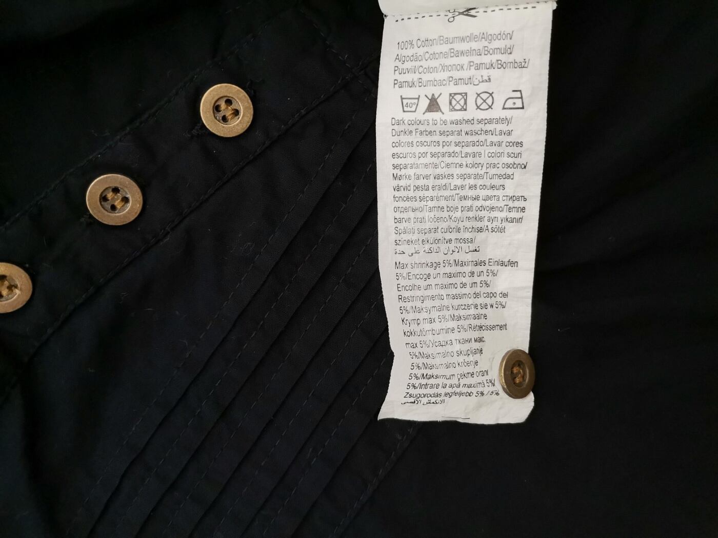 IMG_20220422_121231.jpg Vero moda Rozmiar M Kolor Czarny Kołnierz Bluzka Rękaw 3/4 Materiał Bawełna 100%