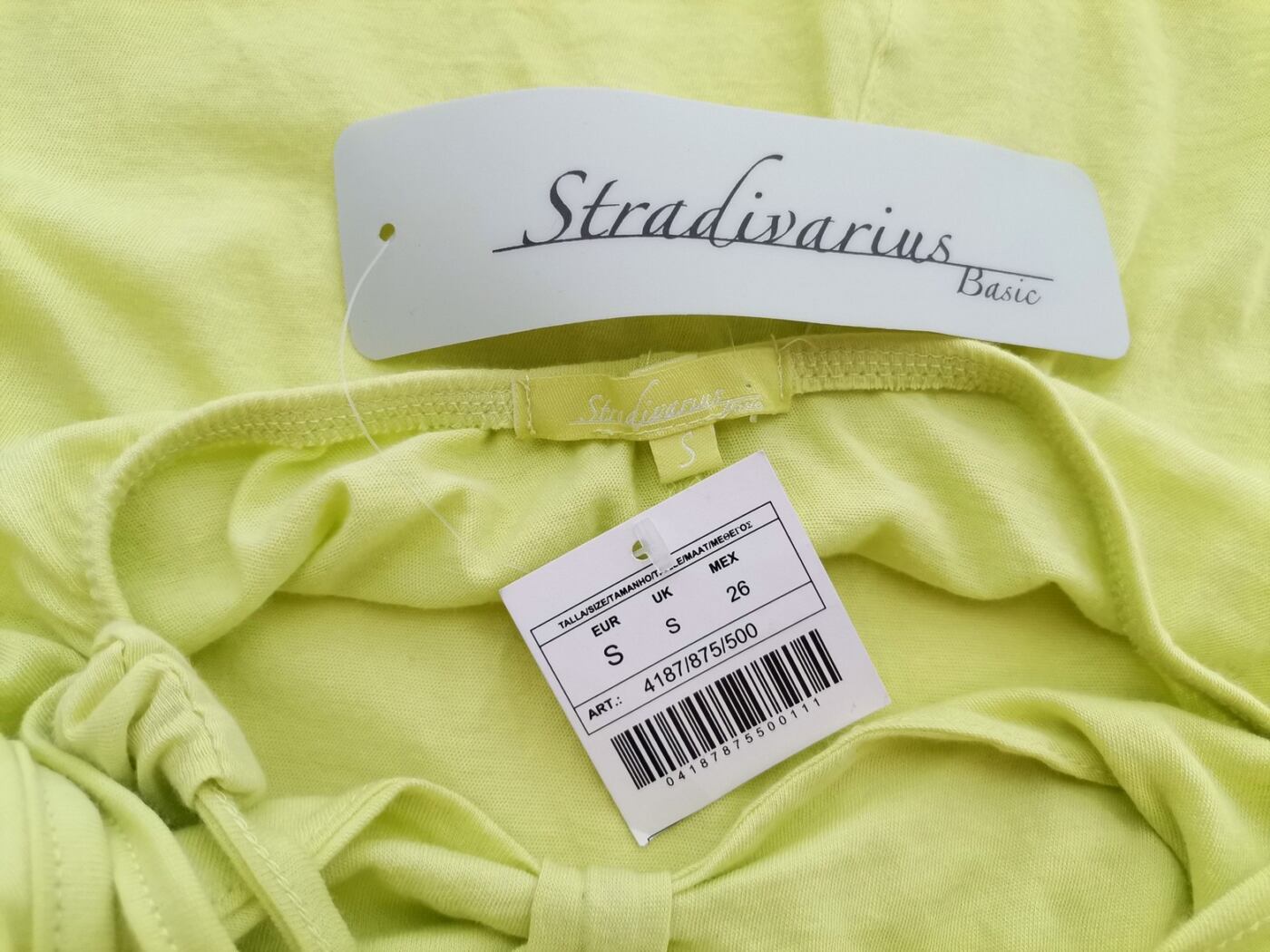 IMG_20220422_132236.jpg Stradivarius Rozmiar S Kolor Zielony Dekolt U Bluzka Bezrękawnik Materiał Bawełna 100%