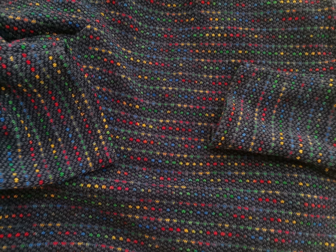 Made in Italy Rozmiar 50/52 Kolor Granatowy Okrągły dekolt Sukienka Sweterkowa Długi rękaw Do Kolan Made in Italy Rozmiar 50/52 Kolor Granatowy Okrągły dekolt Sukienka Sweterkowa Długi rękaw Do Kolan