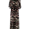 H&m Rozmiar 36 Kolor Czarny W serek Sukienka Maxi Rękaw 3/4 Długa