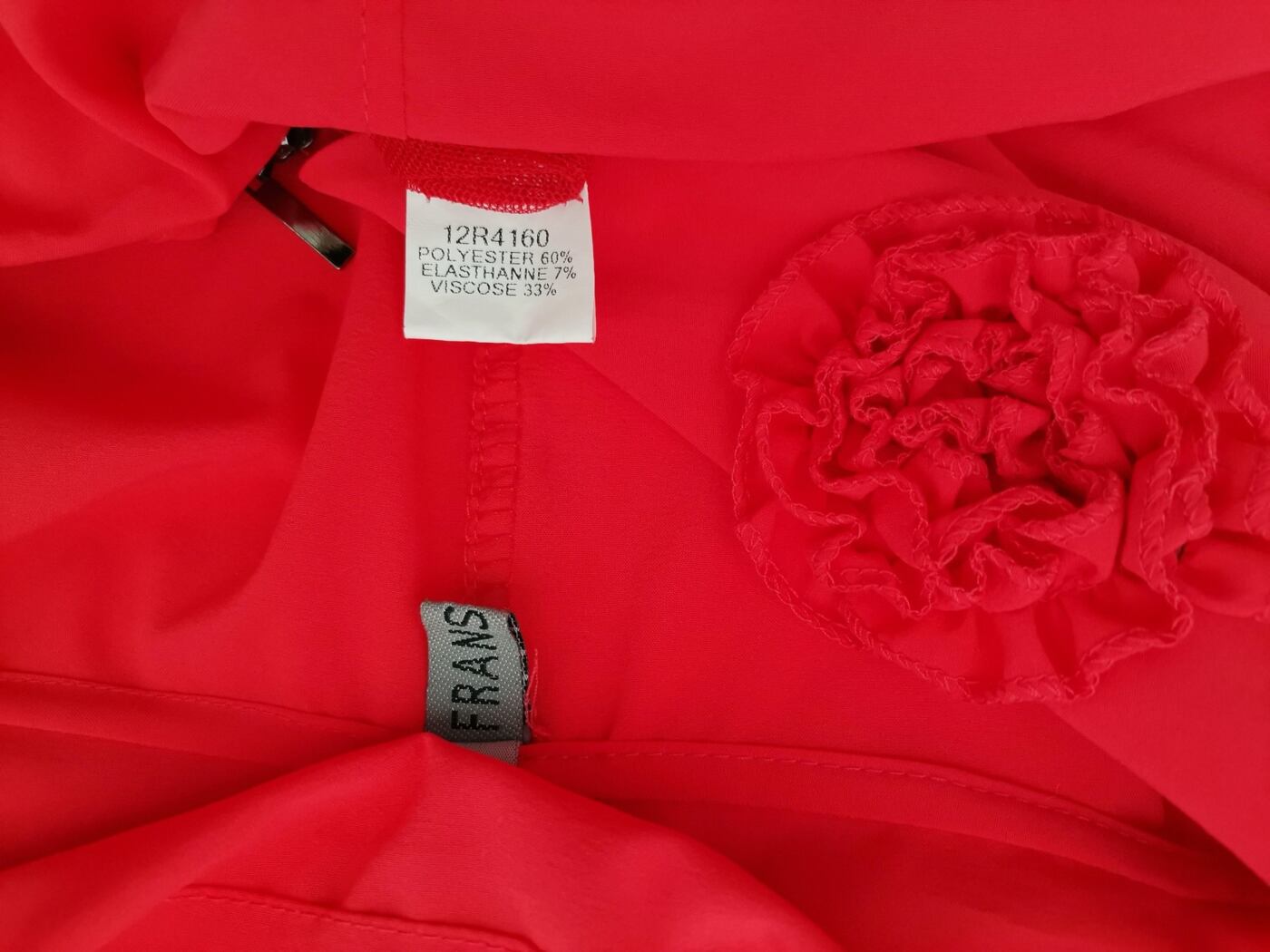 Franstyle Rozmiar 40 Kolor Pomarańczowy W serek Sukienka Marynarka Bezrękawnik Do Kolan Franstyle Rozmiar 40 Kolor Pomarańczowy W serek Sukienka Marynarka Bezrękawnik Do Kolan