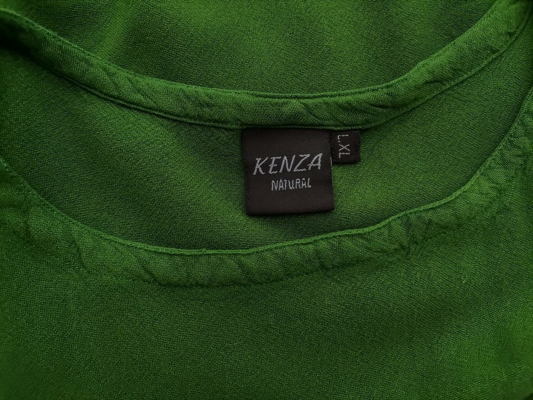 Kenza Natural Rozmiar XL Kolor Zielony Okrągły dekolt Tunika Bluzka Bezrękawnik Materiał Wiskoza 100%