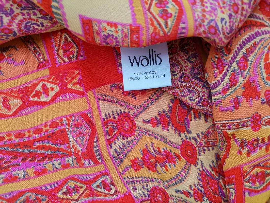 Wallis Rozmiar 12 (40) Kolor Pomarańczowy Odkryte Ramiona Sukienka Maxi Bezrękawnik Długa Materiał Wiskoza 100%